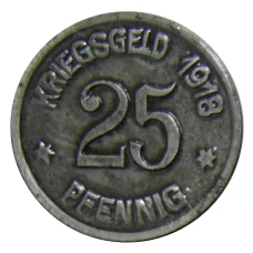 Монета 25 пфеннигов 1918 года Германия — Нотгельд Кобленц (реверс)