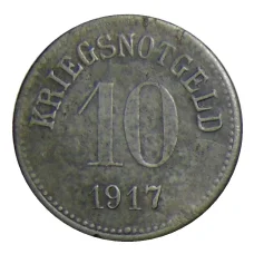 Монета 10 пфеннигов 1917 года Германия — Нотгельд Фюрт (аверс)