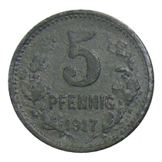 Монета 5 пфеннигов 1917 года Германия — Нотгельд Изерлон (реверс)