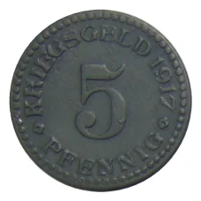 Монета 5 пфеннигов 1917 года Германия — Нотгельд Кассель (реверс)