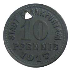 Монета 10 пфеннигов 1917 года Германия — Нотгельд Франкфурт на Майне (аверс)
