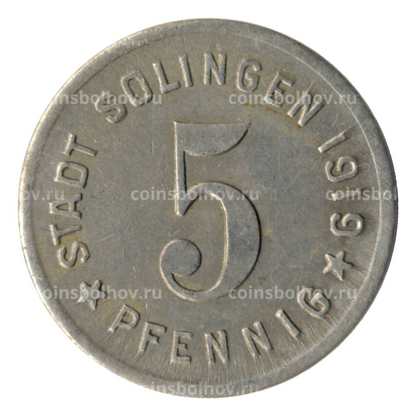 Монета 5 пфеннигов 1919 года Германия — Нотгельд (Золинген)