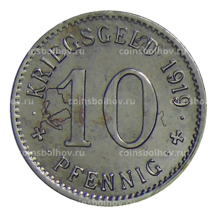 Монета 10 пфеннигов 1919 года Германия — Нотгельд Менден (вид 2)