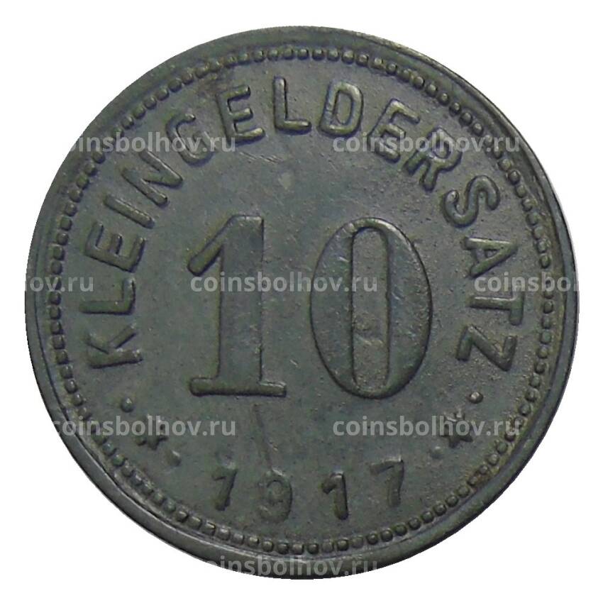 Монета 10 пфеннигов 1917 года Германия — Нотгельд Айслебен (вид 2)