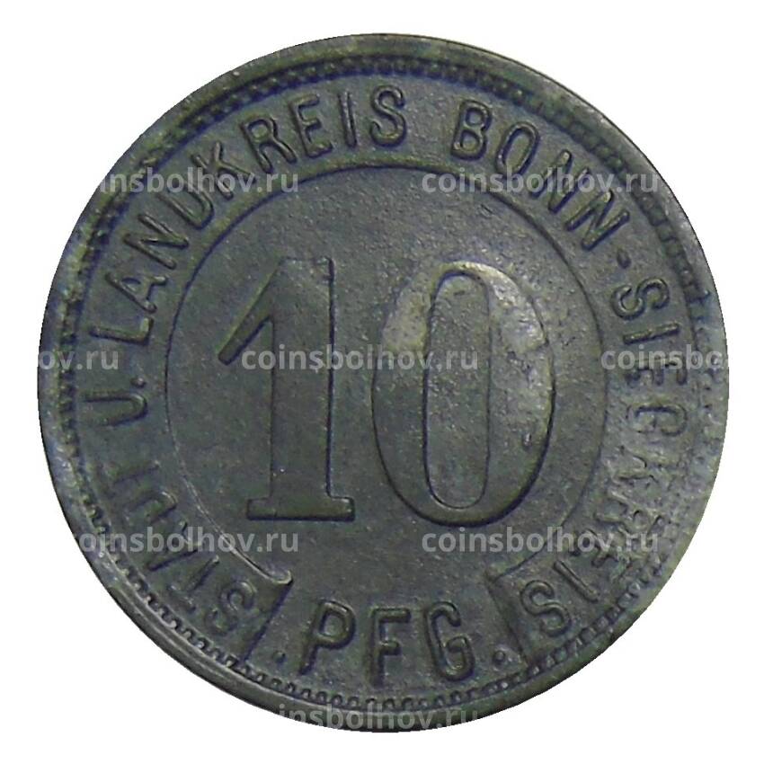 Монета 10 пфеннигов 1919 года Германия — Нотгельд Бонн (вид 2)