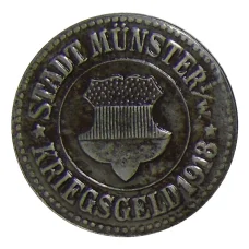 Монета 10 пфеннигов 1918 года Германия — Нотгельд Мюнстер (аверс)