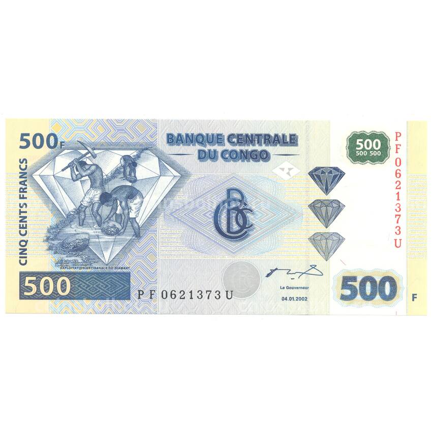 Банкнота 500 франков 2002 года Конго