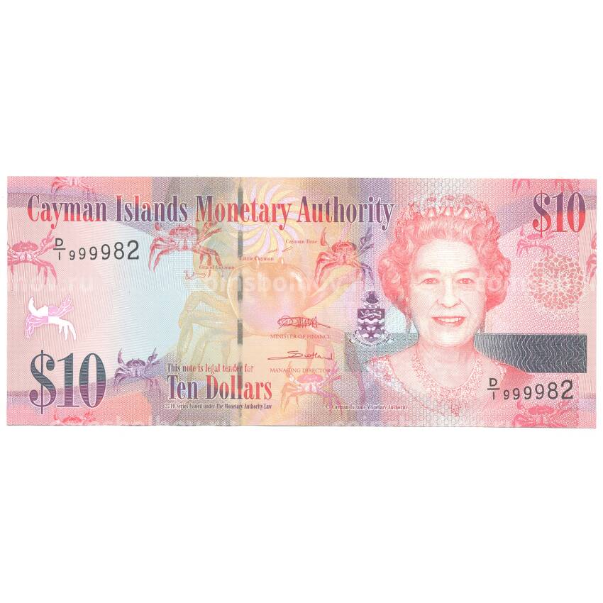 Банкнота 10 долларов 2010 года Каймановы Острова