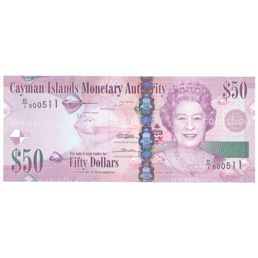 Банкнота 50 долларов 2010 года Каймановы Острова