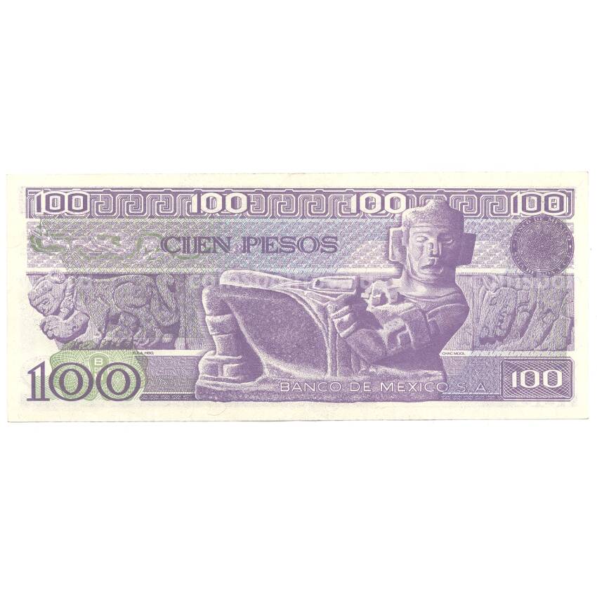 Банкнота 100 песо 1982 года Мексика (вид 2)