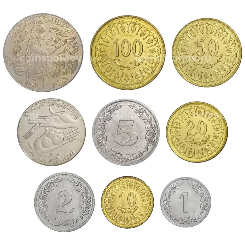Набор монет Тунис