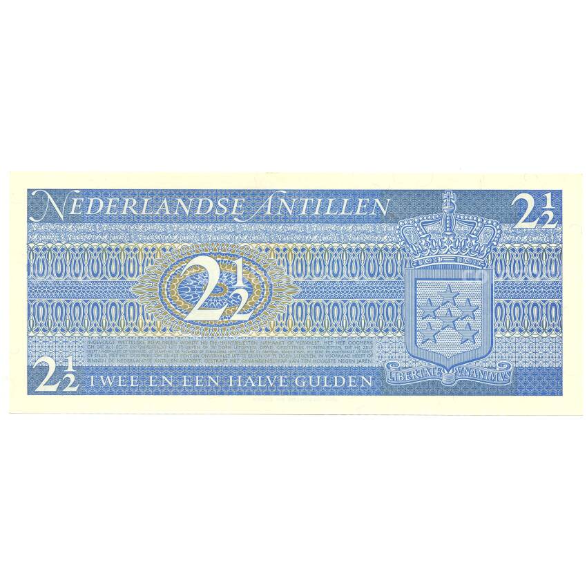 Банкнота 2,5 гульдена 1970 года Нидерландские Антильские острова (вид 2)