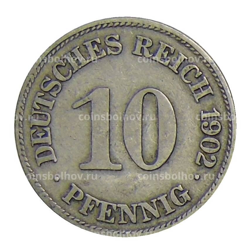 Монета 10 пфеннигов 1902 года Е Германия