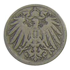 Монета 10 пфеннигов 1890 года F Германия (реверс)