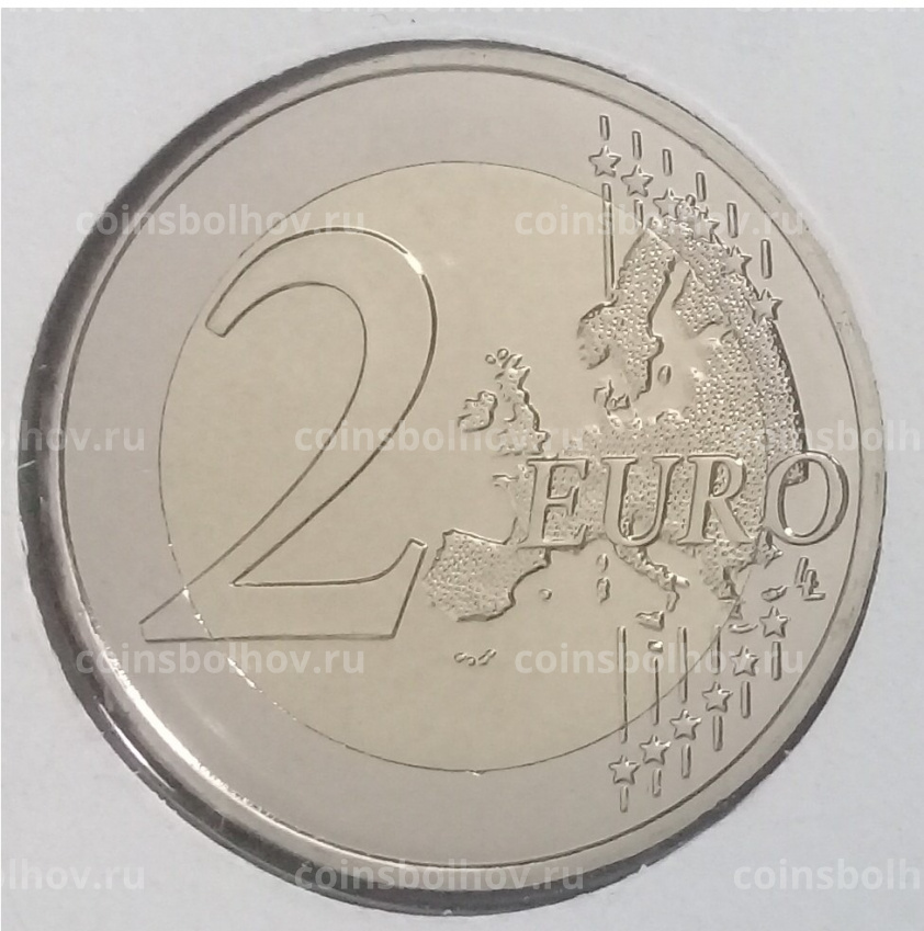 Монета 2 евро 2019 года Франция — 30 лет падению Берлинской стены (в блистере) (вид 4)