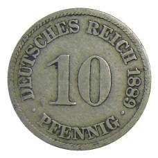 Монета 10 пфеннигов 1889 года А Германия (аверс)