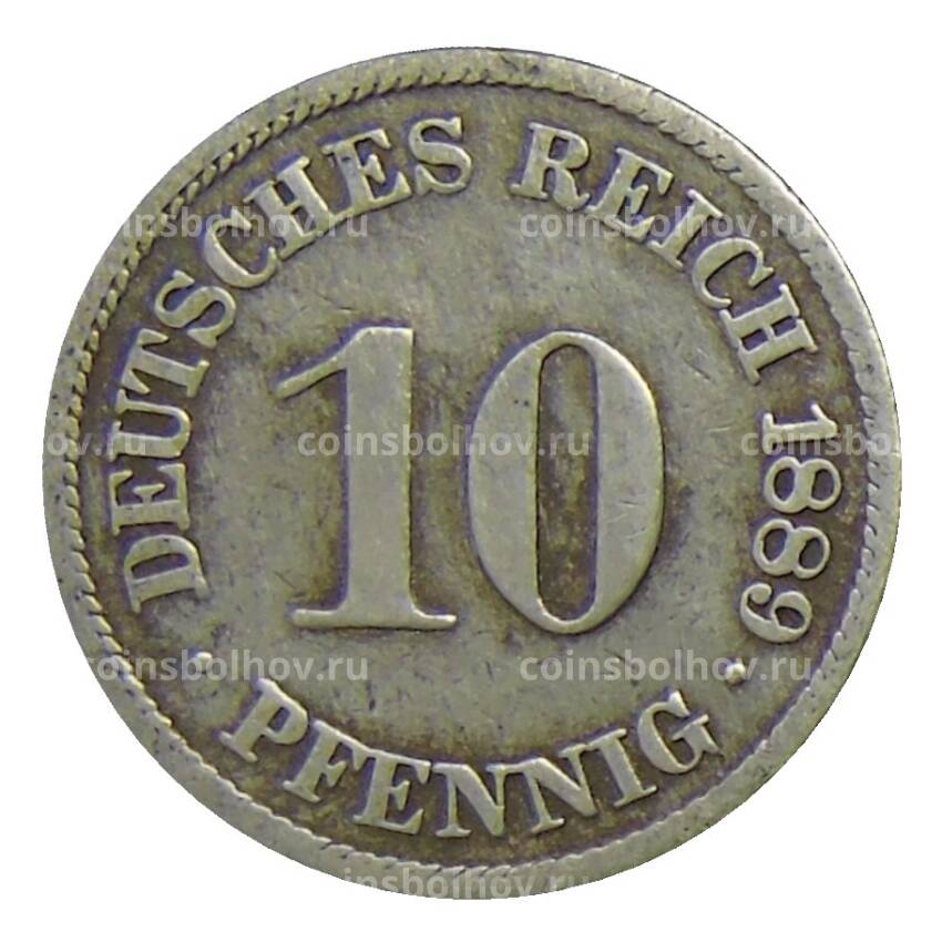 Монета 10 пфеннигов 1889 года А Германия
