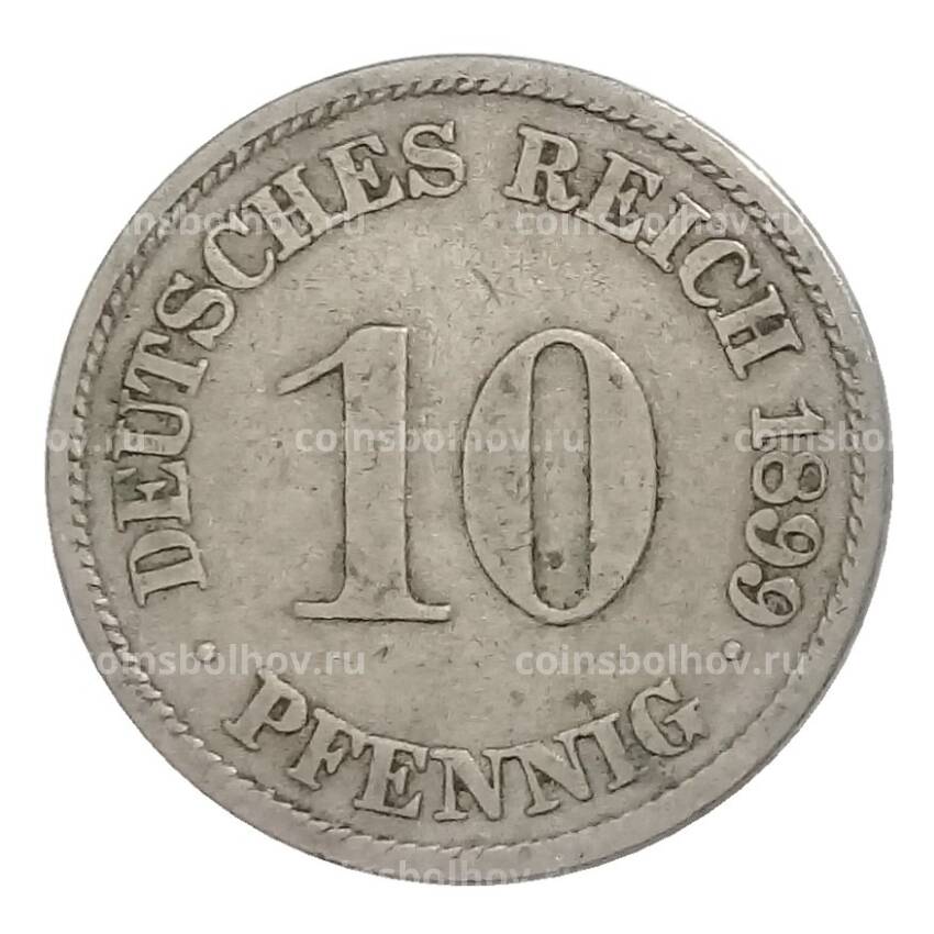 Монета 10 пфеннигов 1899 года J Германия