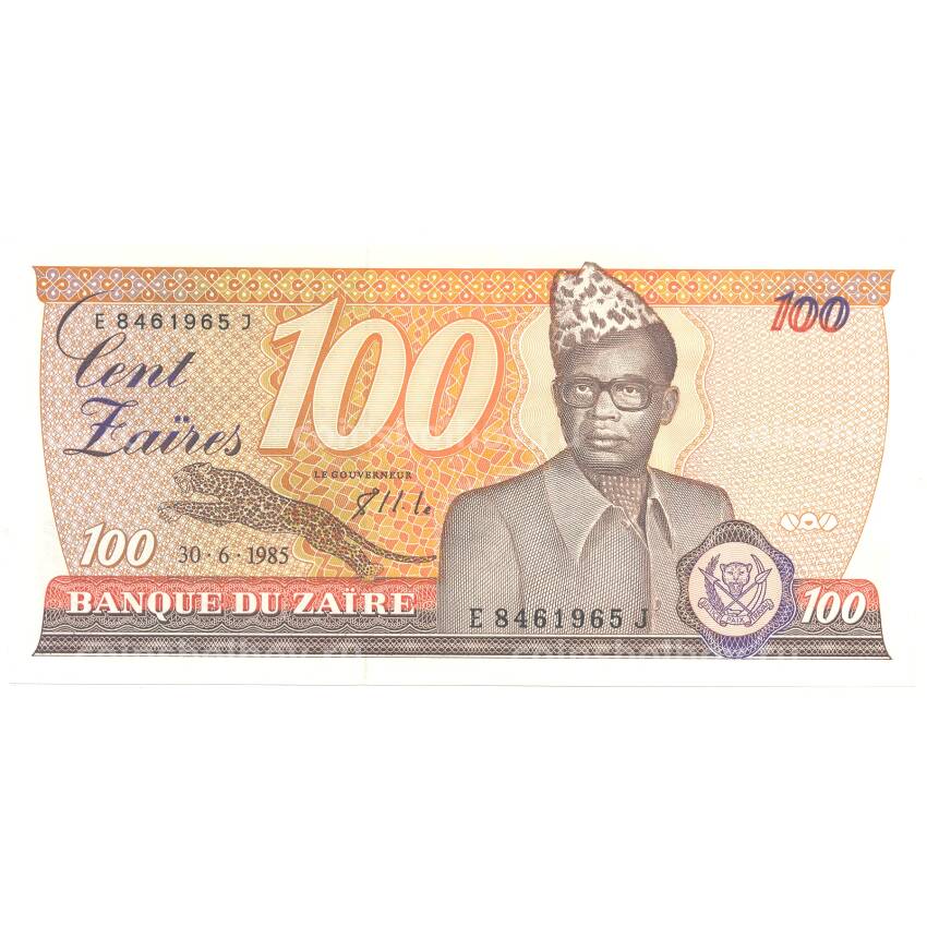 Банкнота 100 заиров 1985 года Заир