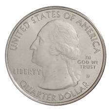 Монета 25 центов 2020 года D США Национальные парки — №51 Национальный парк Американского Самоа (реверс)