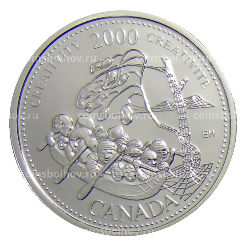 Монета 25 центов 2000 года Канада —  Миллениум — Креативность