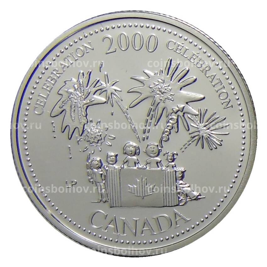 Монета 25 центов 2000 года Канада —  Миллениум — Торжества