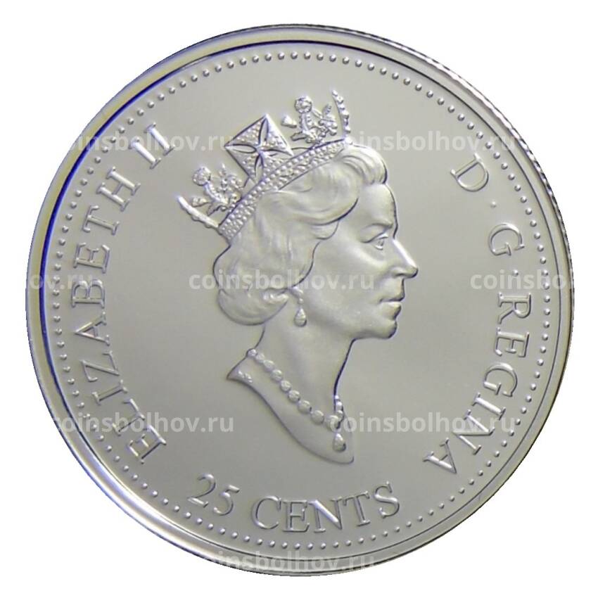 Монета 25 центов 2000 года Канада —  Миллениум — Торжества (вид 2)
