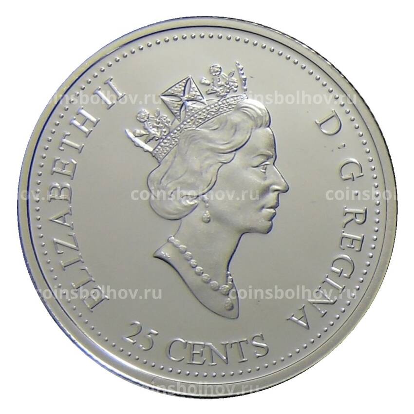 Монета 25 центов 1999 года Канада —  Декабрь — Это Канада (вид 2)