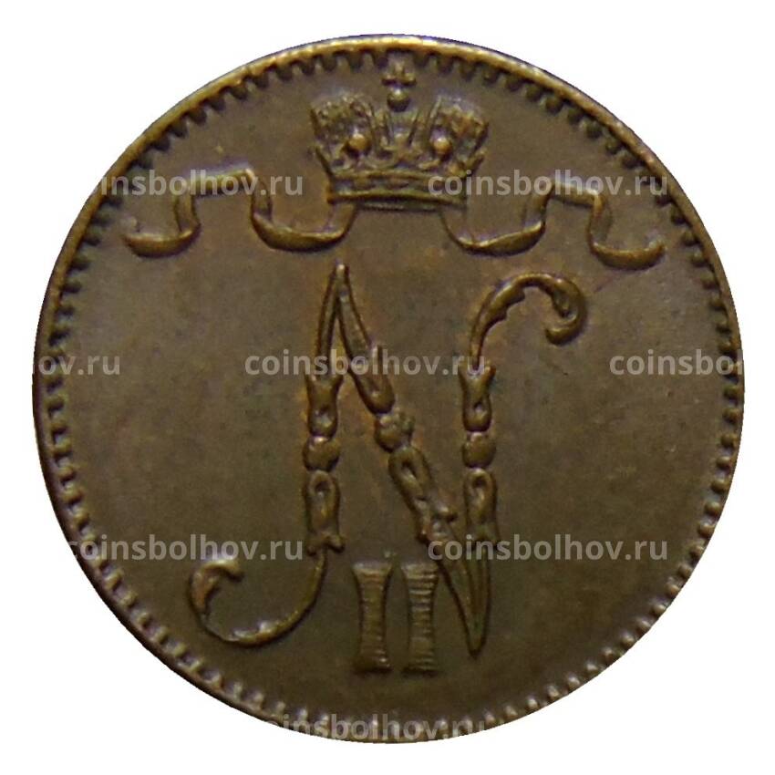Монета 1 пенни 1914 года Русская Финляндия (вид 2)