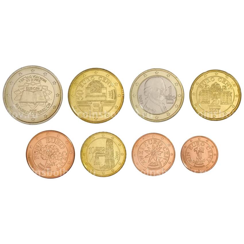 Набор монет Евро 2007 года Австрия