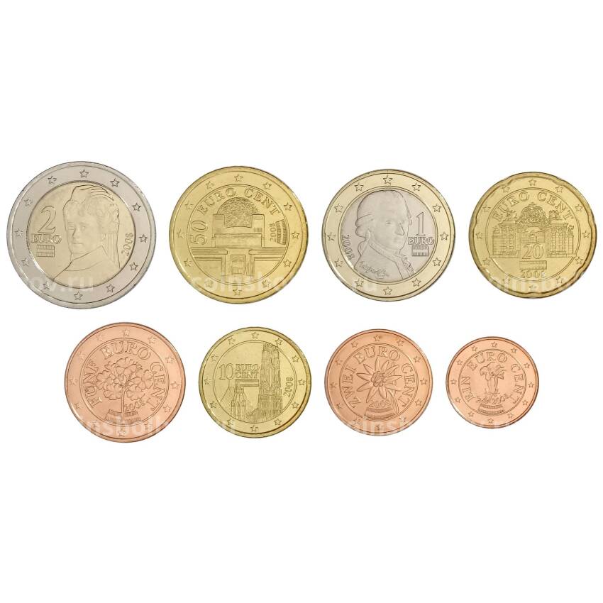 Набор монет Евро 2008 года Австрия