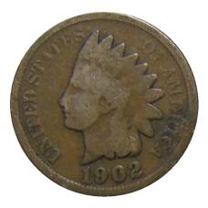 Монета 1 цент 1902 года США (аверс)