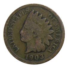 Монета 1 цент 1903 года США (аверс)