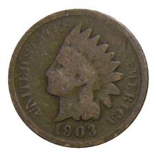 Монета 1 цент 1903 года США (аверс)