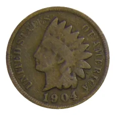 Монета 1 цент 1904 года США (аверс)