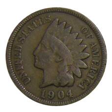 Монета 1 цент 1904 года США (аверс)