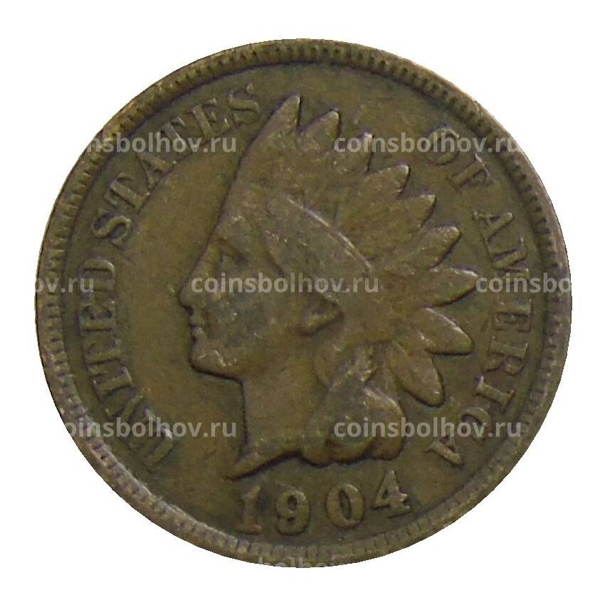Монета 1 цент 1904 года США