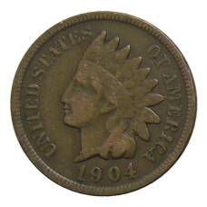 Монета 1 цент 1904 года США (аверс)