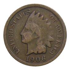 Монета 1 цент 1906 года США (аверс)