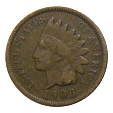 Монета 1 цент 1906 года США (аверс)