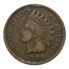 Монета 1 цент 1906 года США (аверс)