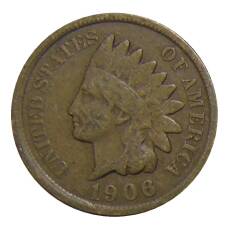 Монета 1 цент 1906 года США (аверс)