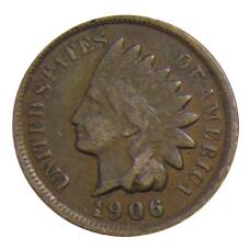 Монета 1 цент 1906 года США (аверс)