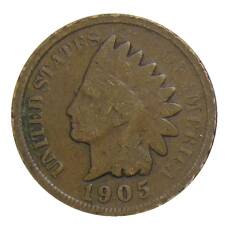 Монета 1 цент 1905 года США (аверс)