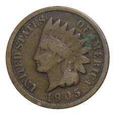 Монета 1 цент 1905 года США (аверс)