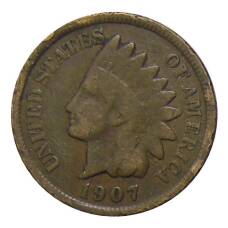 Монета 1 цент 1907 года США (аверс)