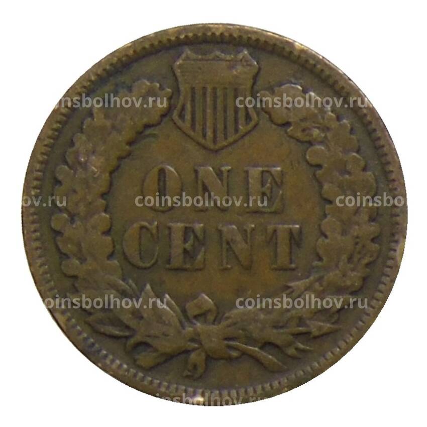 Монета 1 цент 1907 года США (вид 2)