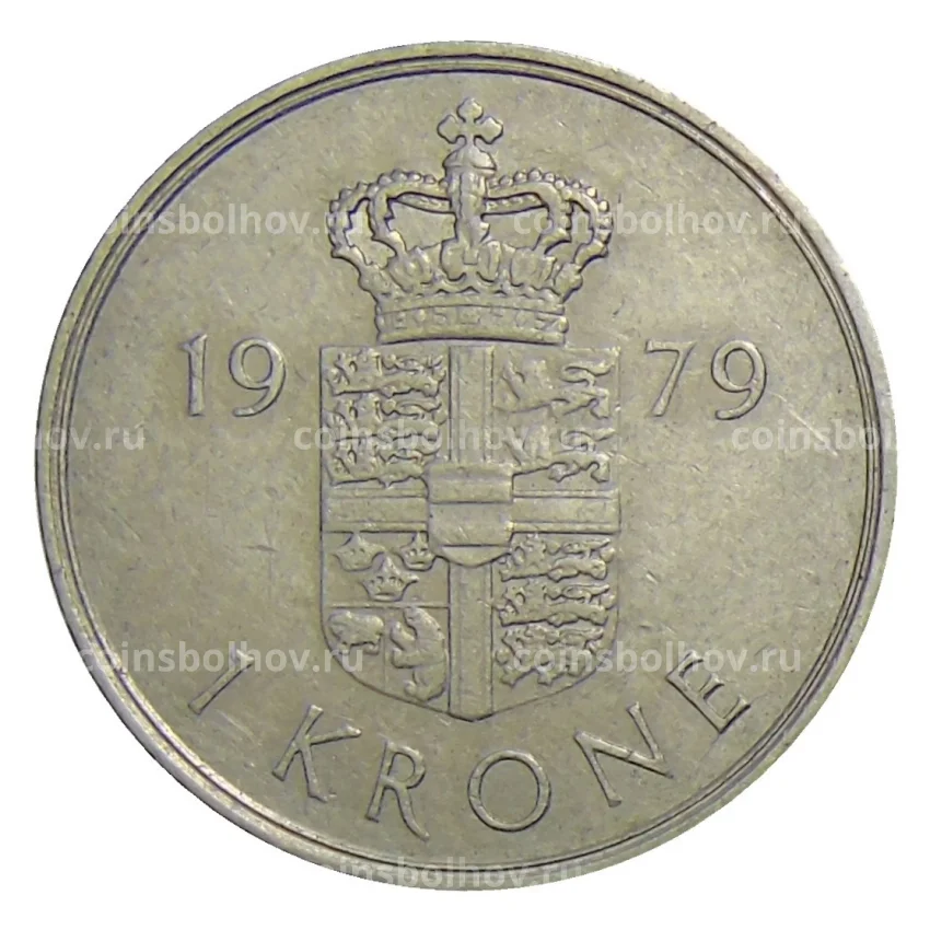 Монета 1 крона 1979 года Дания