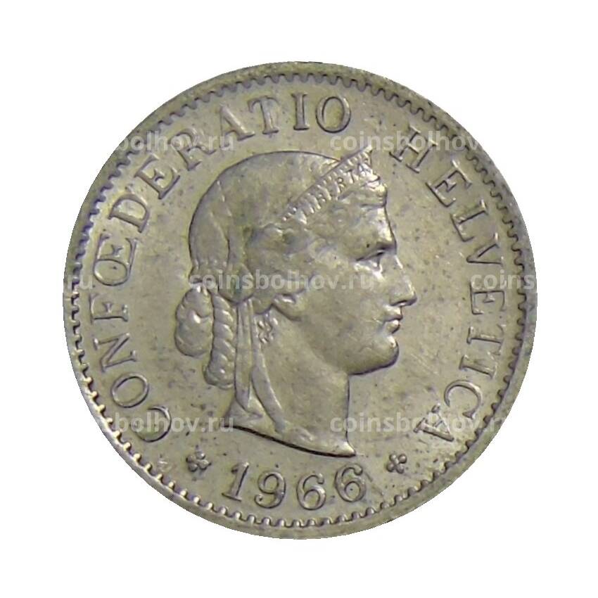 Монета 5 раппенов 1966 года В Швейцария