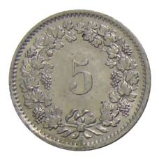 Монета 5 раппенов 1967 года В Швейцария (реверс)